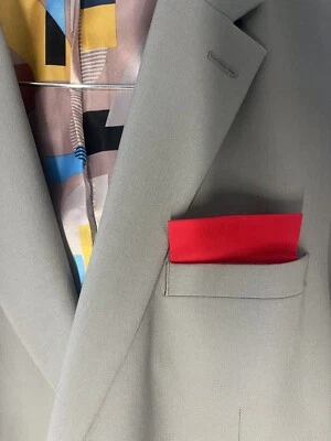 Предварительно сложенный шелковый карман квадратный ручной работы сделано в Великобритании #16 - Изображение 1 из 3