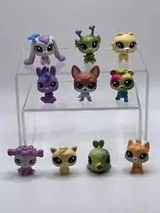 Littlest Pet Shop LPS Authentic Lot of 10 Mini Pets Cat Dog Rabbit Whale Bug - Picture 1 of 5