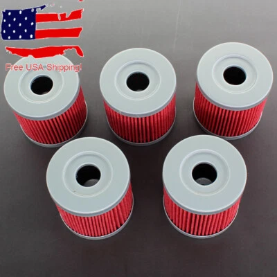 Oil Filter Set Of (5) For Suzuki DRZ 400 400E 400S 400SM All 00-15 Rep # HF139 - Image 1 of 4