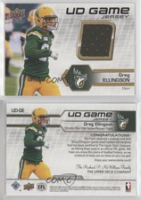 2021 Upper Deck CFL UD Game Jersey Greg Ellingson #UD-GE