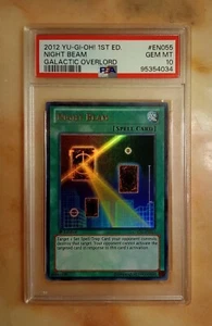 Yu-Gi-Oh 2012 Night Beam PSA 10 GEM MINT GAOV-EN055 1st Edition Ultra Rare! - Picture 1 of 2