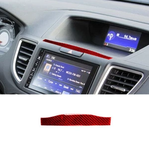 Red Carbon Fiber Central Air Vent Middle Cover Trim For Honda CRV CR-V 2012-2016 - Picture 1 of 12
