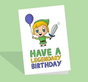 Zelda Card - Legend of zelda Card - legend of Zelda birthday cards - Picture 1 of 2