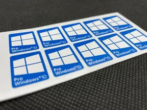 5x Windows 10 Pro Aufkleber Blau Sticker LOGO inside Badge Label Blue Vinyl - Bild 1 von 12