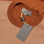 Canali NWT Pullover Crew Neck Sweater Size 50 US Medium in Brown 100% Cotton
