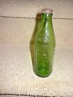 VINTAGE  7UP SODA POP Embossed Green Glass 10oz Rare Bottle 1970'S & Cap