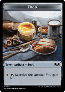 x4 Food WOE TOKEN MTG 12 GETTONI M/NM 4x - Foto 1 di 1