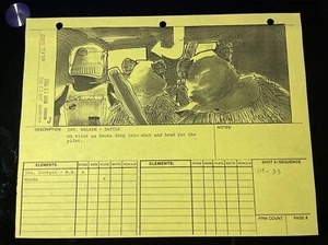 Star Wars Retorno del Jedi Storyboards utilería de película George Lucas ewoks AT-ST - Imagen 1 de 5