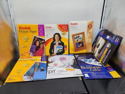 Kodak & Avery Lot of Picture Papers & MORE Inkjet Printers 8 1/2 X 11" 7 Items - Image 1 of 4