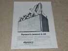 Dynaco A-25 Speaker Ad, 1974, Article, Info, 1 pg