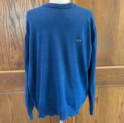 Vineyard Vines Mens Sweater Large Long Sleeve Blue Crew Neck Classic Pullover - Image 1 of 4