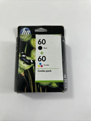 Cartuchos de impressora jato de tinta HP 60 preto tricolor pacote combo validade 08/2012 - Imagem 1 de 4