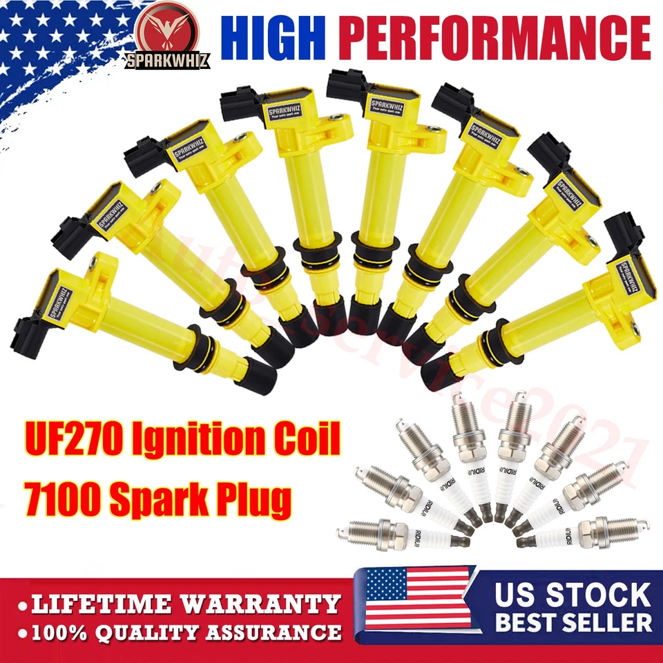Set of 8 Ignition Coil Pack and Spark Plug For Dodge Ram 1500 4.7L V8 2002-2007 - Image 1 of 4
