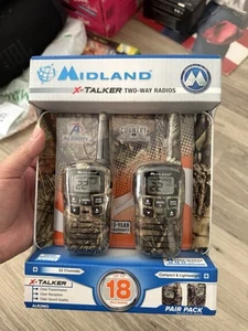 Midland X-Talker Two Way Radios -Up To 18 Mile Range with 22 Channels- ALR2MO - Zdjęcie 1 z 3