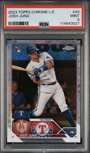 2023 Josh Jung Topps Chrome Logofractor Edition #93 (RC) PSA 9🤘⚾️ - Picture 1 of 2