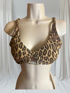 Swiminista Bikini Top Flirty Leo Tie Back Sz Small NEW - Picture 1 of 4