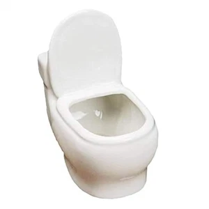 Weiß Keramik WC Pflanztopf/Bonsai Topf/Blumentopf/Übertopf perfekte Geschenke3553 - Bild 1 von 7