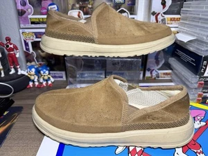 Mens Ugg Kick It Slip-on Shoes Chestnut Size 10 Tan Fur lined Rubber Sole - Picture 1 of 9