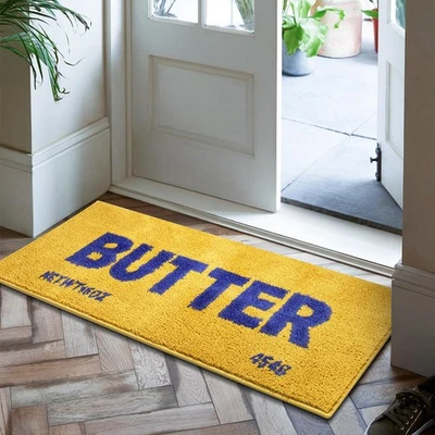 Butter Rug - Bright Yellow Plush Shaggy Non Slip Runner Kitchen Mat and Ultra... - Image 1 of 4
