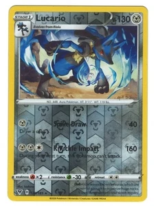 Lucario 120/185 NM/M Reverse Holo Rare Vivid Voltage Pokemon TCG Near Mint - Picture 1 of 2