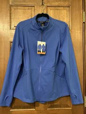 Chaqueta de yoga Spyder para mujer nueva con etiquetas, azul, agujeros para los pulgares, bolsillos, XXL Foto 1 de 4