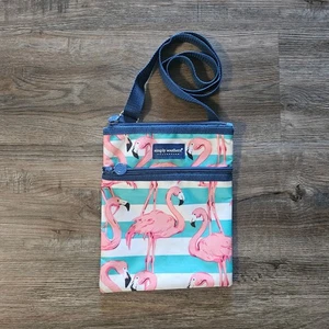 Simply Southern PINK Flaming And Blue CROSSBODY Purse  10” X 8” - Picture 1 of 7