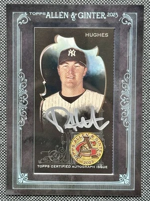 2023 MLB PHIL HUGHES /25 Allen & Ginter X On Card Auto Mini Framed Black - Image 1 of 2