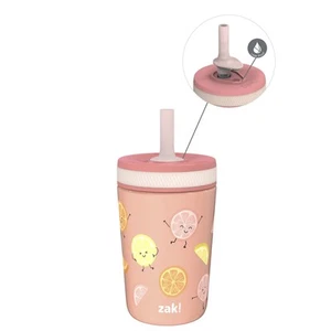 Zak Designs Kelso Tumbler 12oz Leak-Proof Stainless Steel Happy Fruit Print - Picture 1 of 8