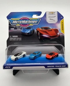 Micro Machines Series 6 # 23 MICRO TRACK DAY Hasbro Jaguar Corvette McLaren - Picture 1 of 2