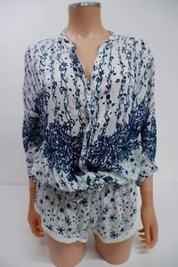 Mono corto Poupette St Barth para mujer de una pieza talla M estampado azul blanco - Imagen 1 de 9