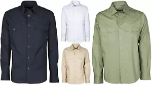 Camicia Uomo Manica Lunga Con Spalline Porta Gradi Esercito Con Tasconi - Foto 1 di 9