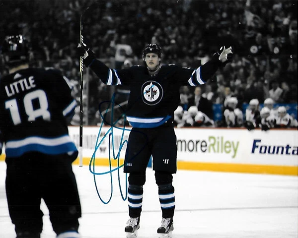 TYLER MYERS signed 8x10 photo WINNIPEG JETS - Image 1 of 1
