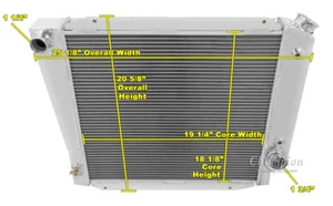 1966 67 68 69 70 71 72 73 74 75 76 1977 Ford Bronco 3 Row ADV Radiator Stock V8 - Picture 1 of 7