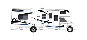 Kit de gráficos de montaña calcomanías adhesivas de vinilo para autocaravana caravana RV remolque - Imagen 1 de 10