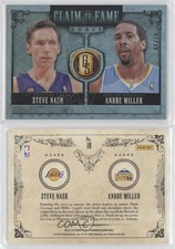 2013 Gold Standard Claim to Fame Duals Platinum /10 Steve Nash Andre Miller HOF