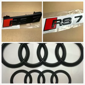 Juego completo de insignia negra mate estilo OEM Audi RS7 para Audi RS7 Coupe - Imagen 1 de 12