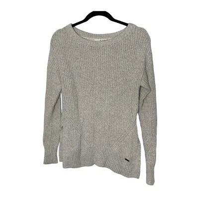 Suéter Toms para mujer gris medio cuello redondo dobladillo dividido mezcla de lana* Foto 1 de 4