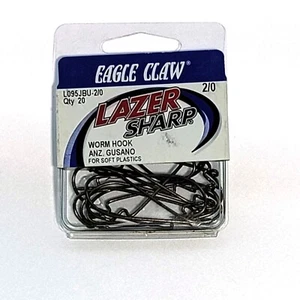 Lazer Sharp L095JBUK-2/0 Z-Bend Sproat Worm Hook, 20 Stück (Bronze) - Bild 1 von 2