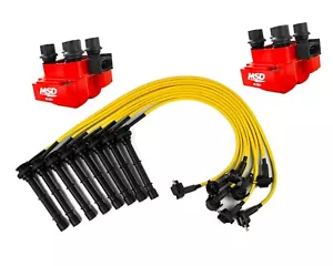 Ignition Kit MSD Coil Packs MSX80 Spark Plug Cables Wires Cobra 4.6 DOHC Mustang - Picture 1 of 9