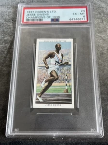 1937 Ogdens Ltd. "Champions of 1936" #3 Jesse Owens RC - PSA 6 Pioneer Olympian - Bild 1 von 3