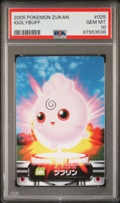 PSA 10 GEM MINT Igglybuff #025 Carddass Zukan Advanced Gen. Bandai Pokémon POP 1 - Image 1 of 4