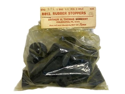 (1 lb.) ARTHUR THOMAS Size 6-1/2 Laboratory Rubber Stoppers 2-Holes 8812 - Image 1 of 3