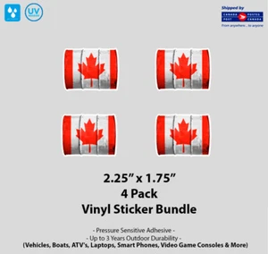 4- Pack 2.25" x 1.75" Canadian Oil Barrel Stickers - Foto 1 di 1