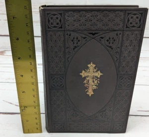 Antique 1880's German Biblical Daily Manual Starct's Handbuch - Foto 1 di 12