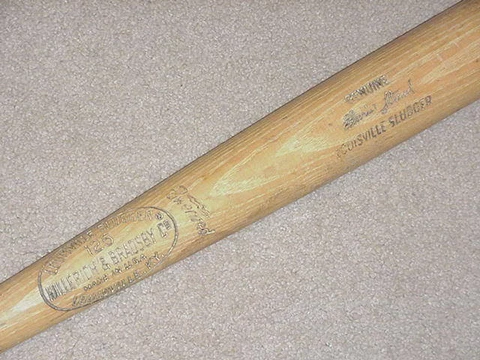 Ed Stroud H&B Game Used Bat Washington Senators White Sox Cover
