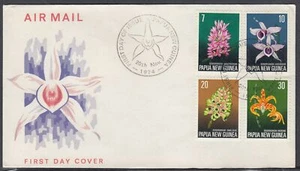 Orquídeas Papúa Nueva Guinea Scott 402-5 FDC - - Imagen 1 de 1
