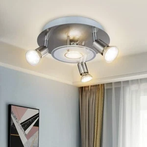 Modern Flush Mount Ceiling Light Fixture LED 3/4LightTrack Lighting Kit - Picture 1 of 13
