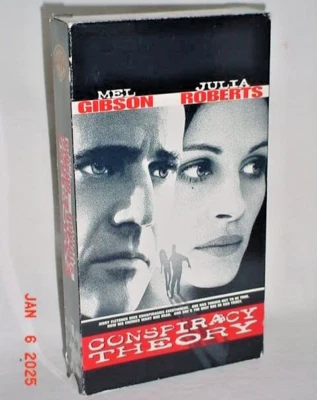 CONSPIRACY THEORY 1997 VHS MEL GIBSON JULIA ROBERTS WARNER TESTED VERY GOOD COND Foto 1 de 4