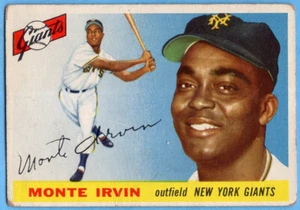 1955 Topps #100 Monte Irvin GOOD CREASE MARKED New York Giants HOF A5368 - Picture 1 of 2