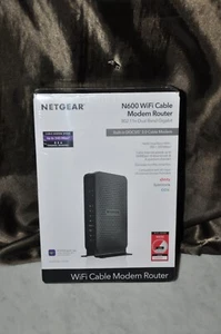 NETGEAR C3700 N600 Dual Band WiFi DOCSIS 3.0 Kabel Modem Router bezprzewodowy - Zdjęcie 1 z 7